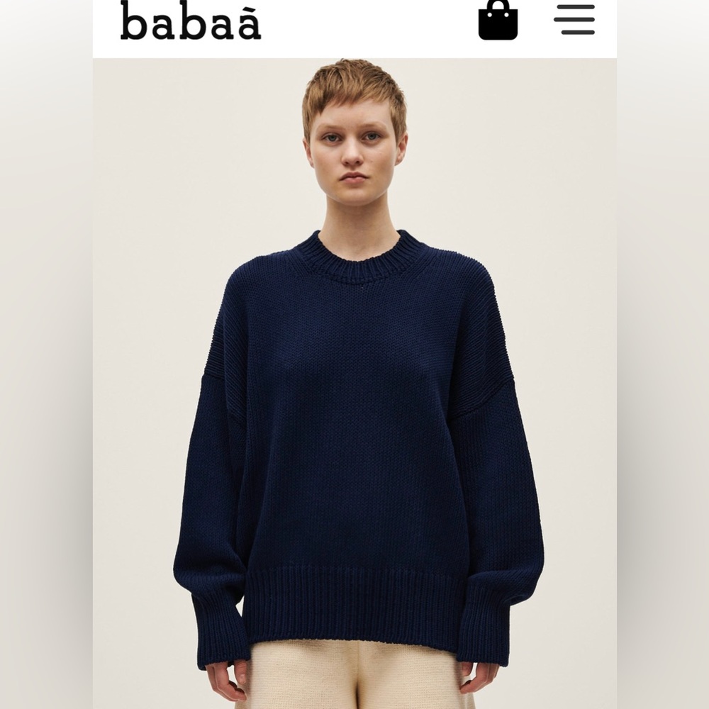 Like New Babaá cotton Jumper no 16 in navy